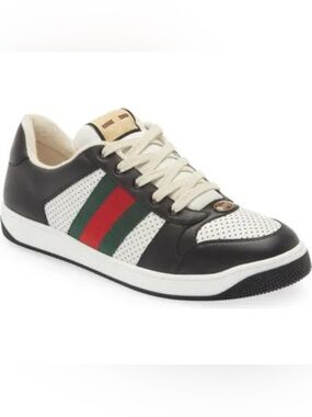 Men's Gucci screener web stripe leather sneakers size 14
US